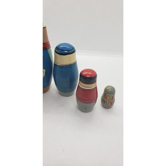 Rare Russian nesting doll set hand painted Business men workers trade Mechanic - Picture 8 of 12